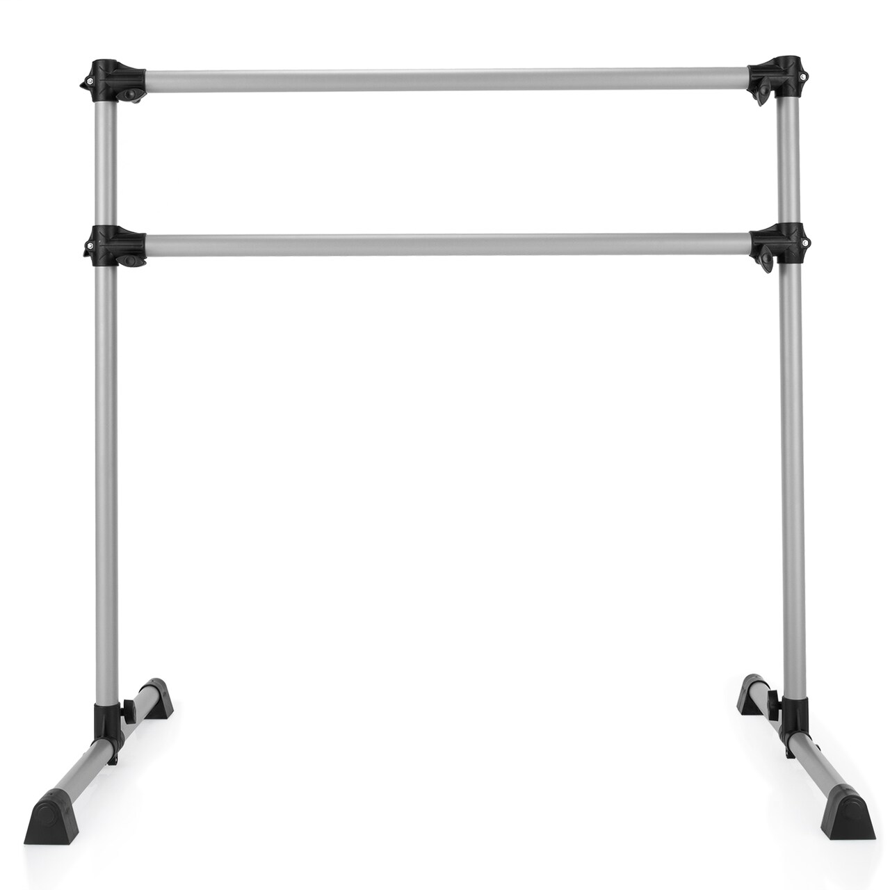 Silver Black Ballet Barre Adjustable Height Dance Practice Equipment
